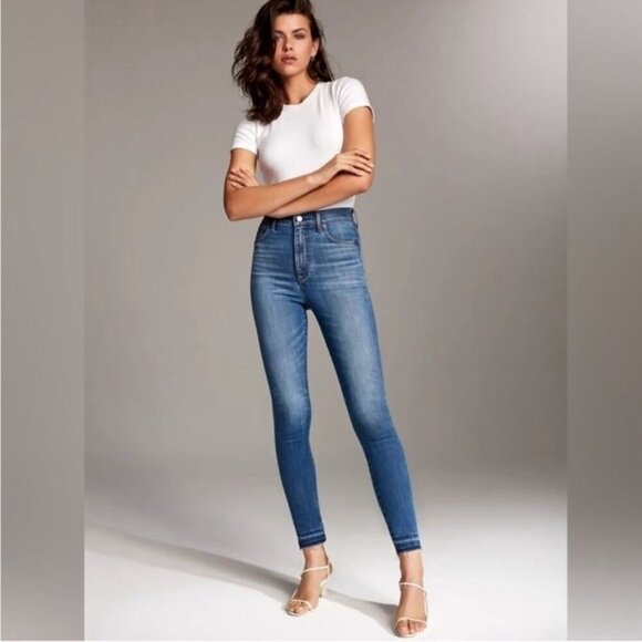 Denim Forum Nico Mid Rise Skinny Jeans Blue Size 29 - Picture 2 of 16